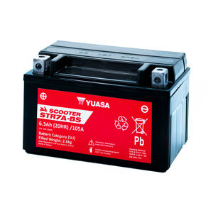 YUASA STR7A-BS (WC) 12V MF VRLA Scooter Battery click to zoom image