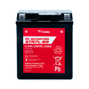 YUASA STR7L-BS (WC) 12V MF VRLA Scooter Battery click to zoom image
