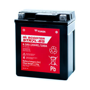 YUASA STR7L-BS (WC) 12V MF VRLA Scooter Battery click to zoom image
