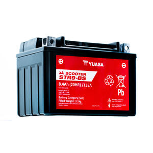 YUASA STR9-BS (CP) 12V MF VRLA Scooter Battery click to zoom image