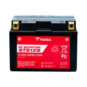 YUASA STS12S (CP) 12V MF VRLA Scooter Battery click to zoom image