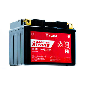 YUASA STS14S (CP) 12V MF VRLA Scooter Battery click to zoom image