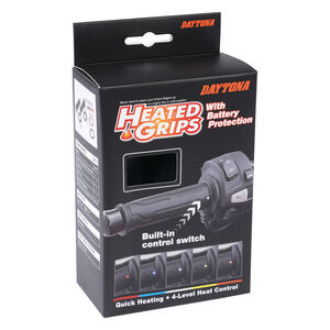 DATATOOL Intelligent Motorcycle Heated Grips (7/8) 22.2mm With 4 Level Heat Control & Battery Protection click to zoom image