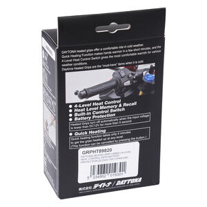 DATATOOL Intelligent Motorcycle Heated Grips (7/8) 22.2mm With 4 Level Heat Control & Battery Protection click to zoom image