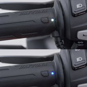 DATATOOL Intelligent Motorcycle Heated Grips (7/8) 22.2mm With 4 Level Heat Control & Battery Protection click to zoom image