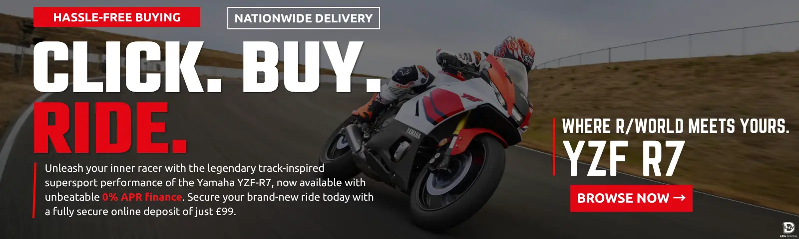 Yamaha YZF-R7 Supersport Bike with 0% APR Finance for Sale at WhateverWheels Dealer in Great Harwood, Lancashire